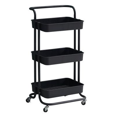 China Viable Space Saving Kitchen Accessories Assemble Foldable Type Slide Metal Kitchen Storage Racks Trolley Organizer for sale