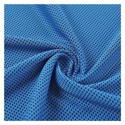 China Customized Design Anti-Static 100% Polyester Pique Knitted Mesh Fabric Yarn Dyed Quick Dry Breathable Mesh Fabric For Sports Wear Tracksuit for sale