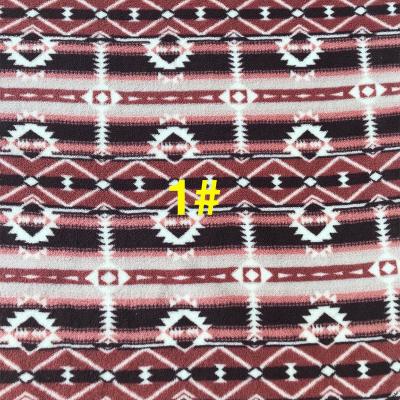 China Wholesale Amazon Navajo Aztec Soft Gypsy Tear-Resistant Printed Geometric Fleece Polyester Designer Fabric For Garment Jacket Blanket for sale