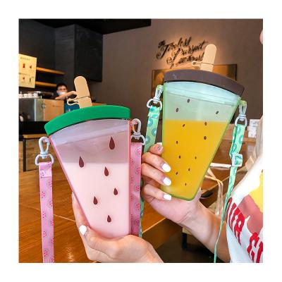 China Plastic Cup Juice Popsicle Water Bottle Gift Portable Outdoor Summer Viable Wholesale Children's Belt Ice Cream for sale