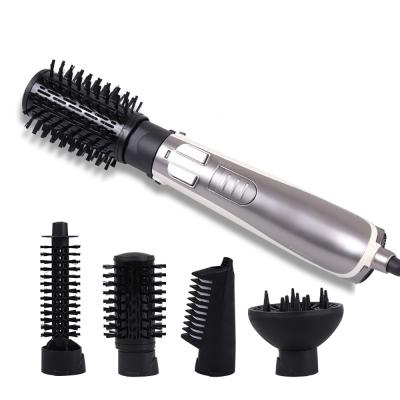 China Ionic 4 in 1 Hot Air Hair Styler Electric Hair Straightener & Dryer & Hair Set Brush Styling Tools for sale