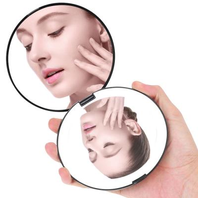 China Personalized Portable Mini USB Travel Mirror Beauty Makeup Mirror with LED Lights for sale