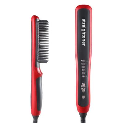 China Hot Negative Ion Generator Comb Brush Hair Straightener With Brush Hair Straightener Brush Men for sale