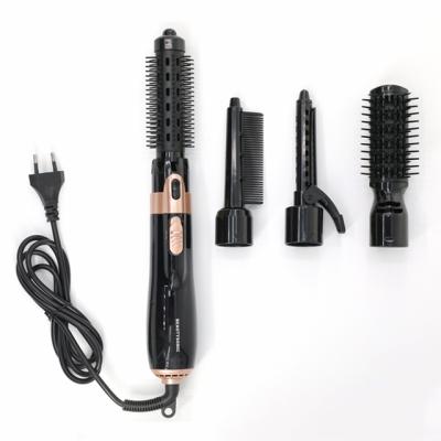 China Commercial 4 in 1 Hot Air Comb Straightener Titanium Hair Curler Curling Irons Hairdressing Tools for sale