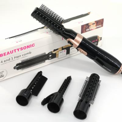 China Commercial hot sale 4 in 1 anti frizz electric ceramic hair straightener curling irons comb brush hair instruments for sale