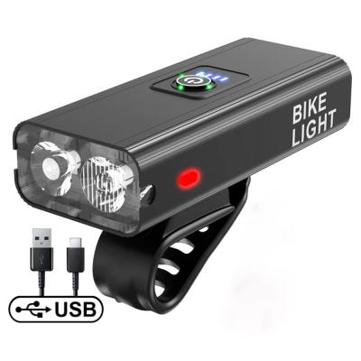 China Fashionable Bicycle Decoration Bike Light For Bicycle Ipx-6 Front Light Waterproof Usb Rechargeable Led Handlebar for sale