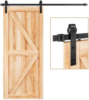 China Traditional Heavy Duty Sliding Track Kit Sliding Door Accessories 6.6 ft. Barn Door Hardware for sale