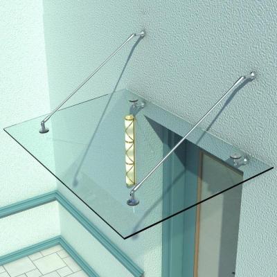 China Stainless Steel Canopy Tempered Glass Glass Bracket Laminated Tent for sale