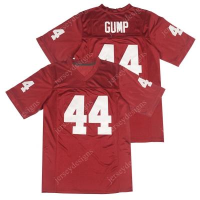 China Breathable Forrest Gump #44 Football Moive Jersey Red Stitched for sale