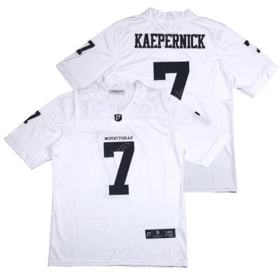 China White Mens Breathable Wholesale #imwithkap Colin Kaepernick #7 Im With Kap American Football Tank Top Stitched for sale