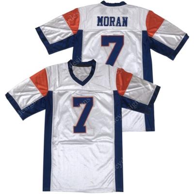 China Wholesale Mens #7 Alex Moran Jerseys Blue Mountain State Movie Football Breathable Singlet Stitched Blue White for sale