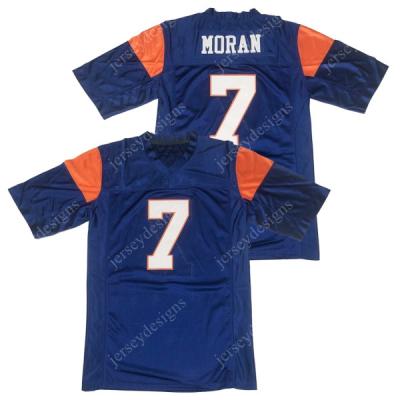 China Wholesale Mens #7 Alex Moran Jerseys Blue Mountain State Movie Football Breathable Singlet Stitched Blue Color for sale