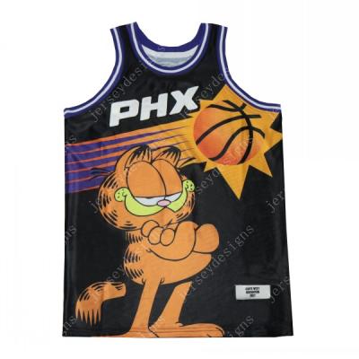 China Men's Breathable Phx #1 Garfield Basketball Jersey Shirts Black for sale