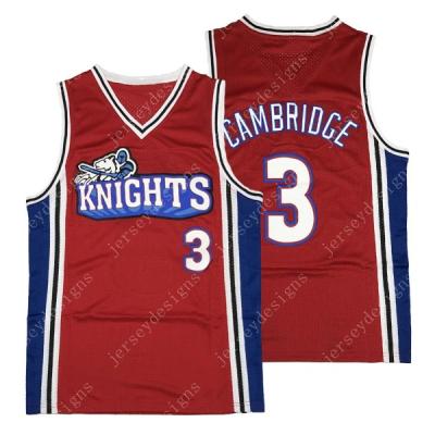 China Men's Calvin Cambridge Breathable #3 Like Mike Movie Basketball Jersey Stitched Red for sale