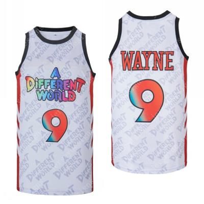 China Men's Breathable My Different World TV #9 Dwayne Wayne White Basketball Jersey Stitched Shirt A for sale