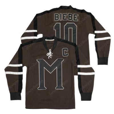 China Shirts & Tops Wholesale Mens John Biebe 10 Mystery Alaska Movie Ice Hockey Singlet Stitched S-3XL for sale