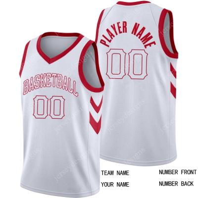 China Wholesale Breathable With Logo Custom Polyester Team HOU High Quality Men's Basketball Tank Tops S-2XL for sale