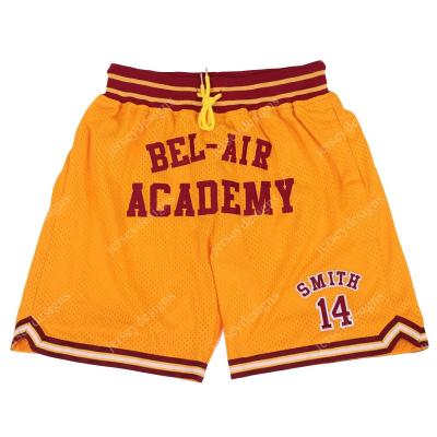 China Breathable Men's Fresh Prince of Bel Air Moive Academy #14 Smith Pants Basketball Shorts Stitched for sale