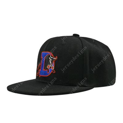 China Outdoor COMMON Baseball Cap Sports Durham Bull Hip Hop Rap Adjustable Snapback Hat Embroidered Black for sale