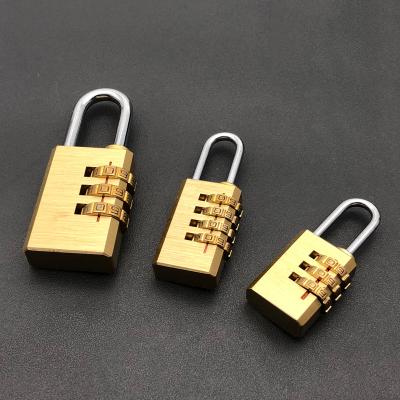 China Free Shipping Aluminum+Brass Security Protection Lock Gym Luggage Cabinet Combination Lock 4 Digit Waterproof Keyless Padlock for sale