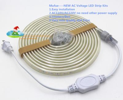 China Garden 10cm As Unit 220v 5m/rolls Dimmable Led Strip Lights for sale