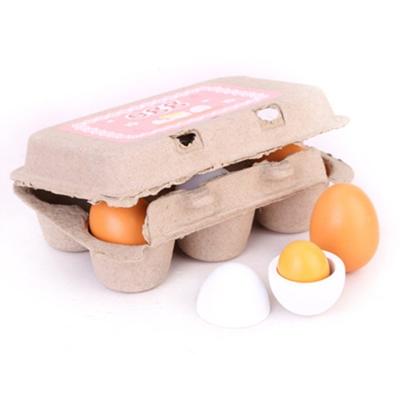 China Eco-friendly Material Egg Toy Simulation Children's Play Wooden Houses Kitchen Opens Early Educational Toys Set Creative Games For Children for sale