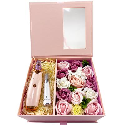 China Free Selectable Matching Private Label Home Use Beauty Device Skin Care Personal Care Valentine Day Gift Set With Flower Luxury Box for sale