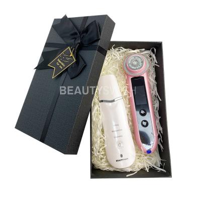 China 2022 Blood Vessels Removal Exclusive Customized Portable Home Use Skin Tightening High Treatment Radio Frequency RF Skin Scrubber Set For Christmas for sale