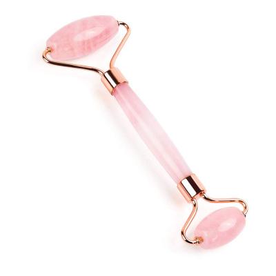 China Face Trend 2022 Original Rose Quartz Jade Face Roller for Cold Massage for sale