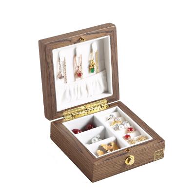 China Wholesale Custom Wooden Bracelet Fashionable Ring Earring Storage Gift Boxes Wood Small Jewelery Case Necklace Travel Jewelry Box Organizer for sale