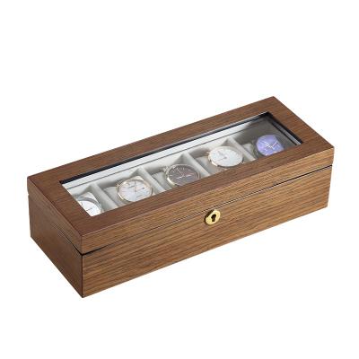 China Wholesale Custom Logo Printed Luxury Hand Made 5 Slots Wooden Watch Box Packaging Luxury Wooden Watch Boxes Gift Cases For Women Men for sale