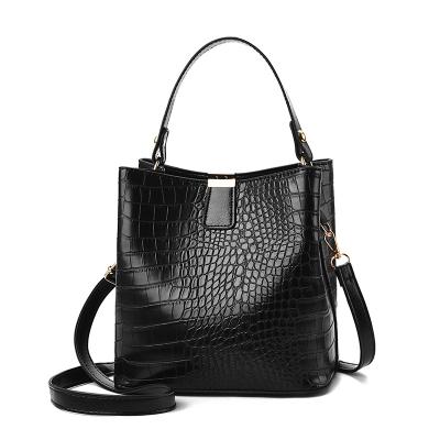 China High quality purses and handbags for crocodile pattern shoulder women luxury factory lady direct type bucket bags for sale