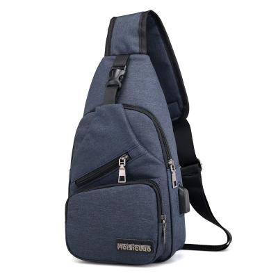 China 2022 New High Quality Shoulder Sports Bag Outdoor Diagonal USB Men's Shoulder Bag Custom Simple Rechargeable Trunk Bag for sale