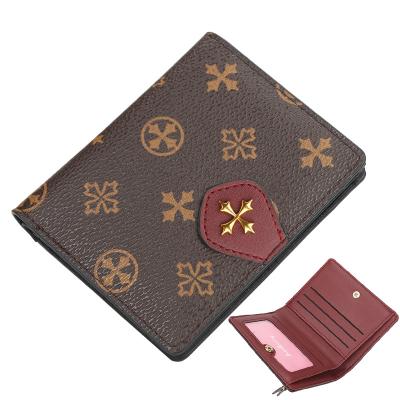 China Fashionable vintage baellerry leather large capacity card holder coin purse for women for sale