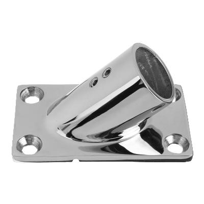 China 316 Stainless Steel Marine Polished 45 Degree Rectangular Base For Boat for sale