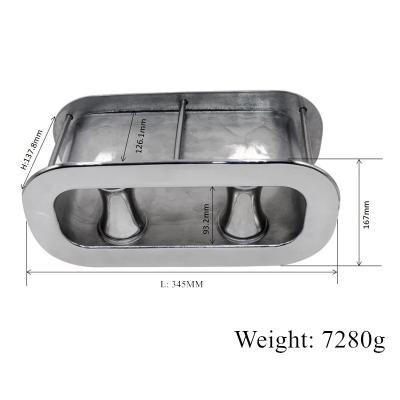 China 316 high quality marine stainless steel 316 fairlead bow wedge roller with 2 wheels for yacht for sale