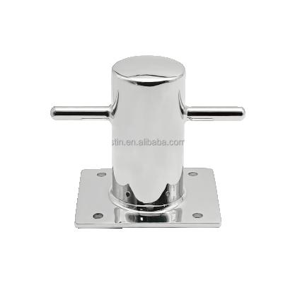 China 316 Stainless Steel AISI316 Mirror Polished Boat Mooring Bollard Cleat For Yacht for sale