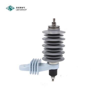 China Compound Metal Oxide Arrester Overload Voltage L&R 30kv 33kv 36kv Lightning Surge Arrester for sale