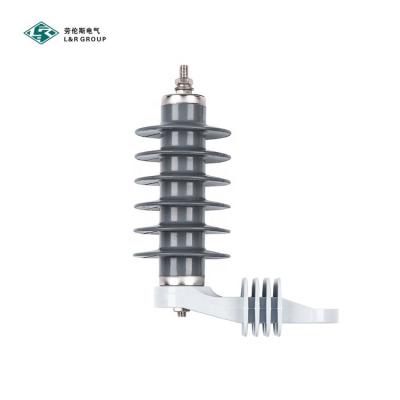 China Outdoor Overload Voltage L&R 12kv Electrical Equipment Metal Oxide Lightning Surge Arrester for sale