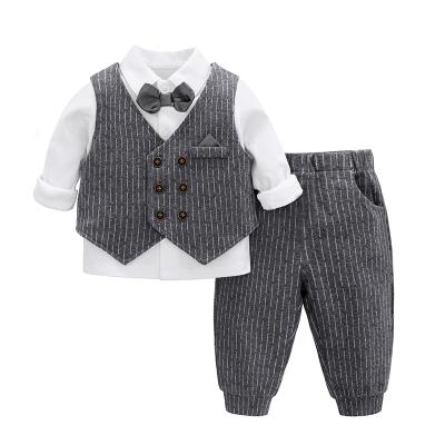 China Fashional Online 1 Piece Gents Suit Hot Autumn Baby Boy Birthday Clothes Baby Romper for sale