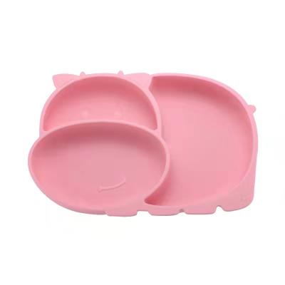 China Viable custom design adsorbable for kids custom food grade silicone silicone dinner plate for sale