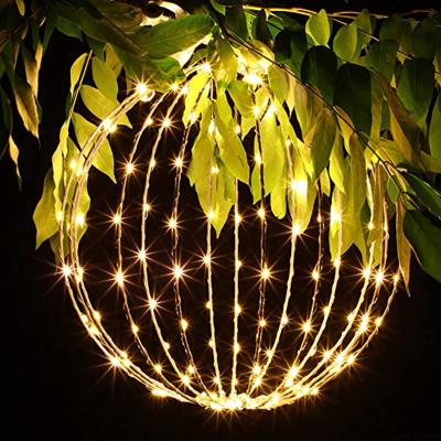 China Hanging Sphere Light Christmas Garden Ball Light For Tree Light 160 LED Large Globle Iron Frame Sphere Light With 3 Modes And Flashing Sockets for sale