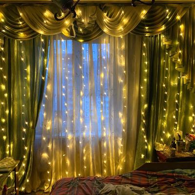 China Curtain Light 3mx3m Curtain Light 110V Led String Wedding Room Decoration Lamp Background LED Icicle String Lights for sale