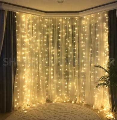 China Christmas Holiday 220V Voltage Indoor Christmas Blue Led Icicle Lights Wall Decorations Window Curtain Outdoor Indoor Light for sale