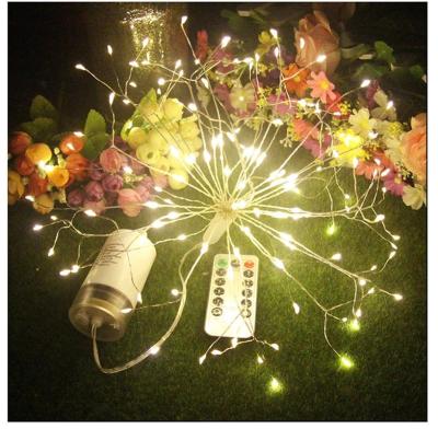 China Firework String Lights 180 LED Dandelion Firework String Lights Remote Control 8 Mode Explosion Star Copper Wire Light Decoration Lamp String Light for sale