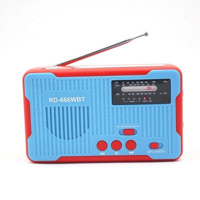 China PORTABLE Solar Emergency TF Card Speaker NOAA Weather Crank Radio With 2300mAh Rechargeable Power Bank For Mobile Phone for sale