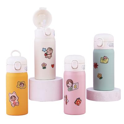 China Sustainable Stainless Steel 11.8oz 16.2oz Bounce Cup Lid Cartoon Style Thermos Vacuum Flask for sale