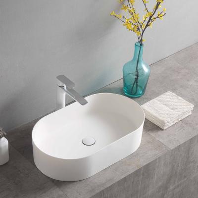 China Modern LUXSPA acrylic solid surface  stone counter top basin concrete sink basin for sale