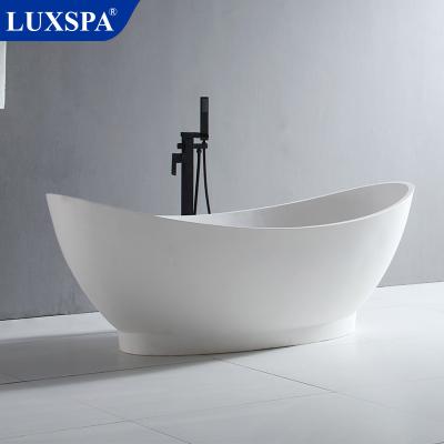 China Freestanding Badewanne Freistehend Matt Corner White Composite Stone Concrete Acrylic stone Bathtub Bath Tub for sale