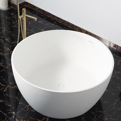 China Freestanding LUXSPA Easy to clean modern white simple freestanding solid surface bathtub japanese soaking bathtub for sale